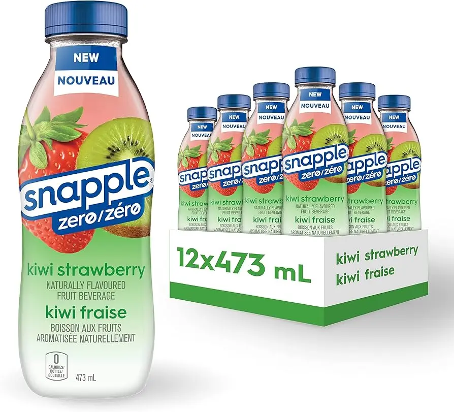 SNAPPLE ZERO KIWI STRAW. 473ML/12CT 