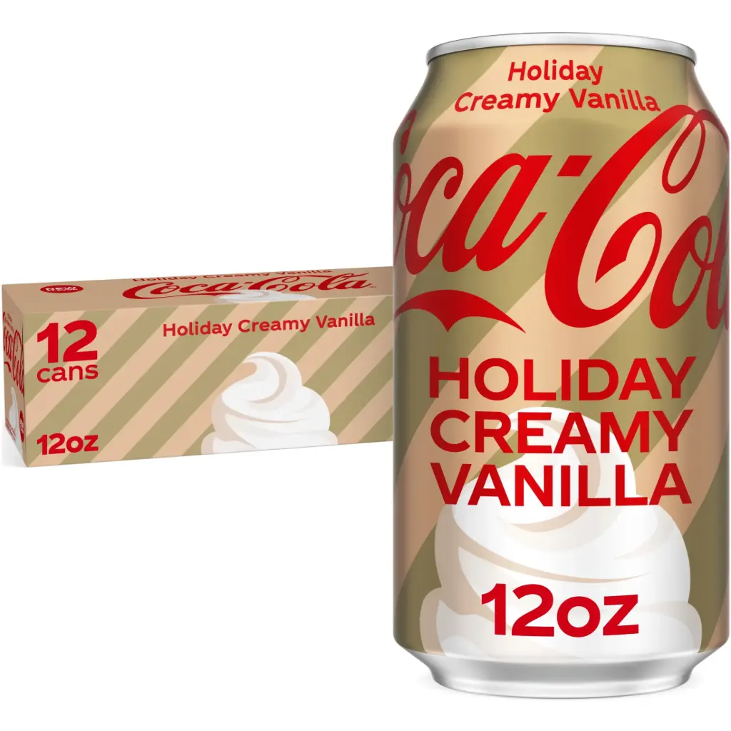 COCA COLA HOLIDAY CREAMY VANILLA CANS 355ML/12CT 