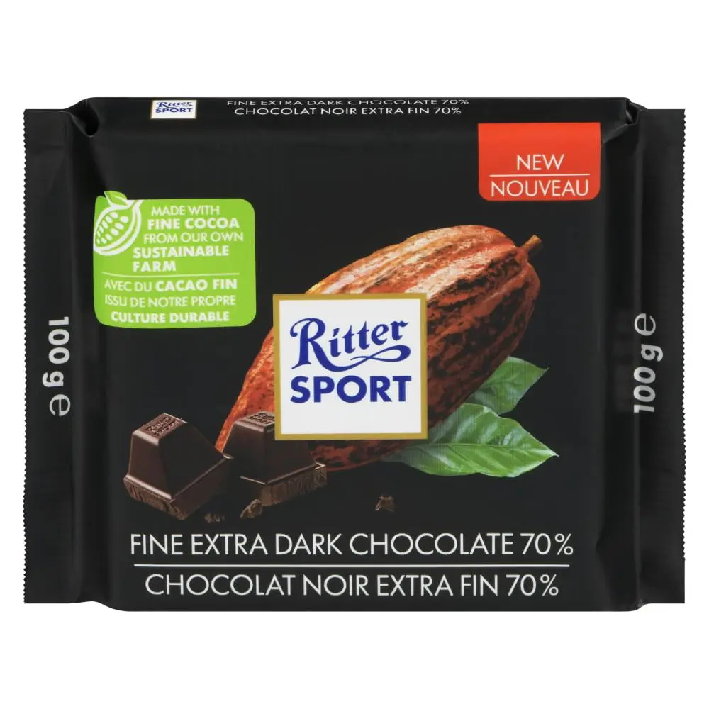 RITTER FINE EXTRA DARK CHOCOLATE 70% 100G 