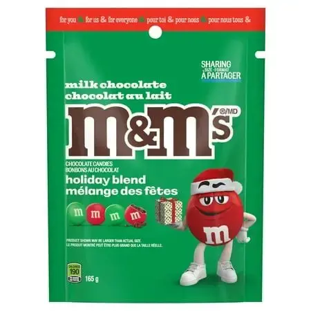 M&M MILK CHOCOLATE HOLIDAY BLEND 165G