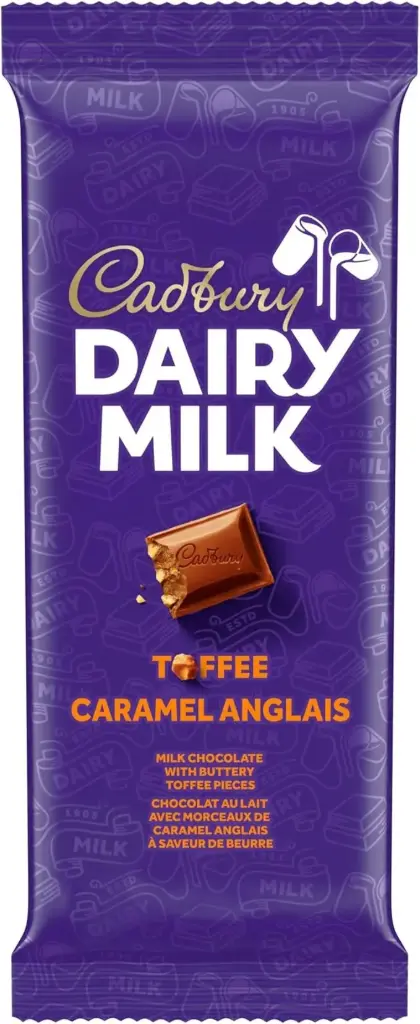 CADBURY DAIRY MILK TOFFEE CARAMEL 90G  