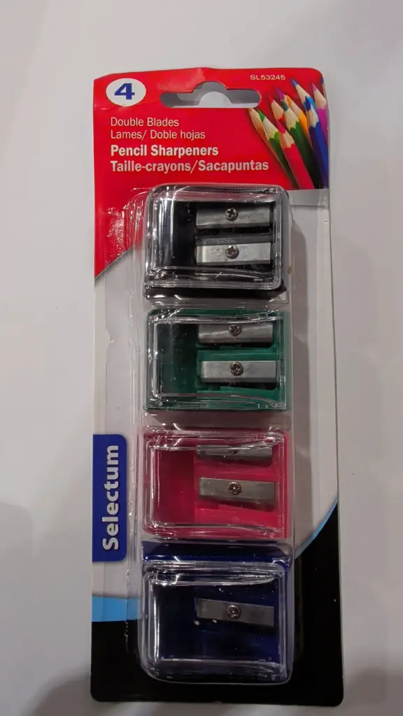 2-HOLE SHARPENERS ASSORTED  / 4PK 