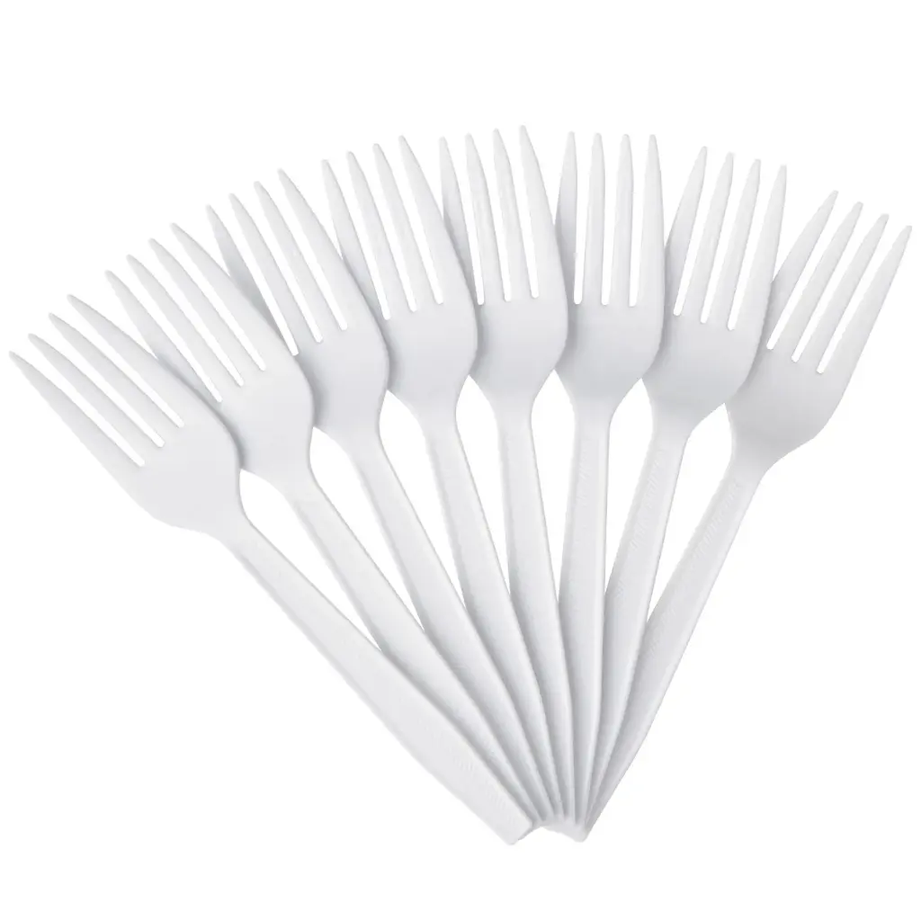 PLASTIC FRKS WHITE ASSORTED 18/PK 