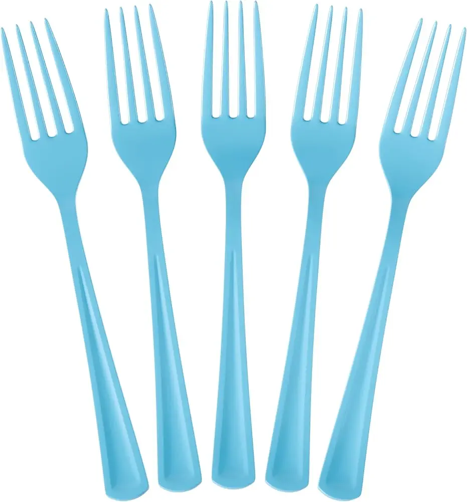 PLASTIC FORKS LIGHT BLUE 18/PK   