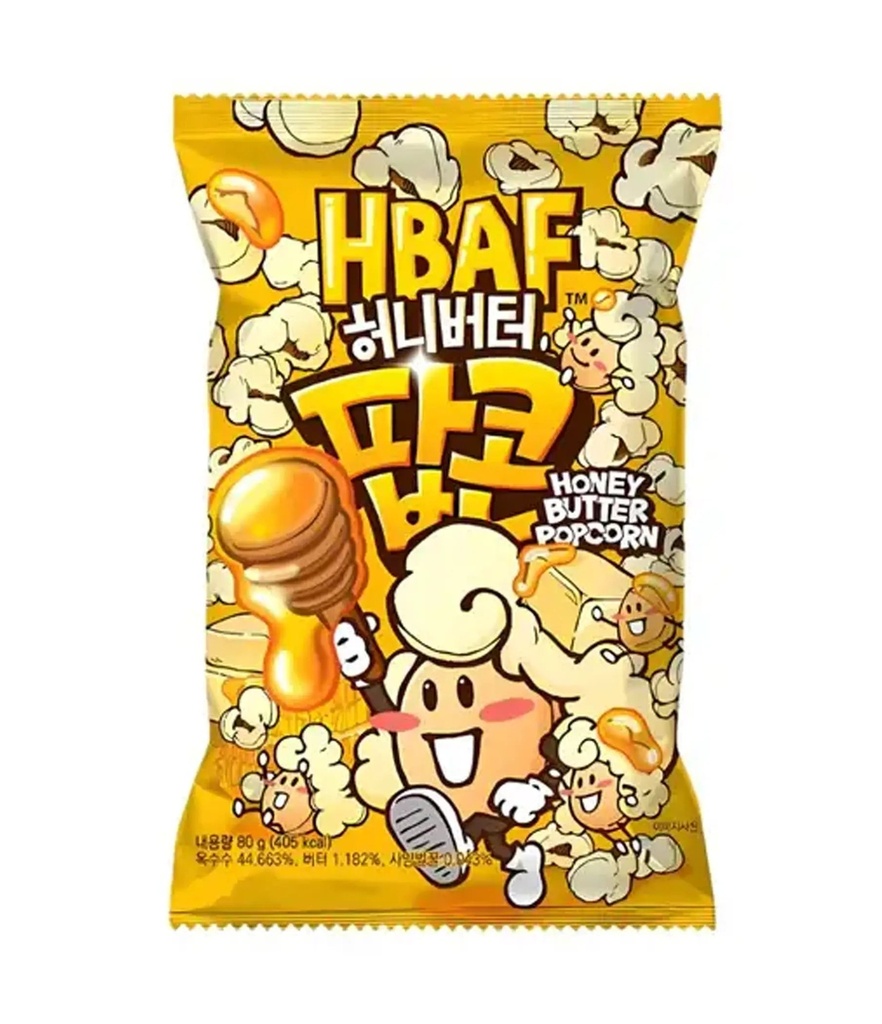HBAF MILK HONEY BUTTER FLVR POPCORN 80G 