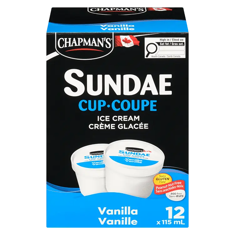 CHAPMAN'S VANILLASUNDAE CUP 115ML/12CT