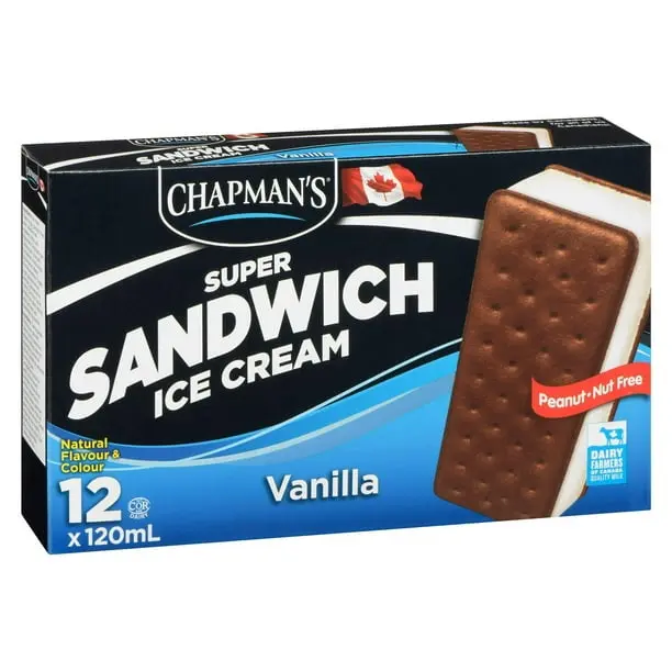 CHAPMAN'S VANILLA SUPER SANDWICH 120ML/12CT