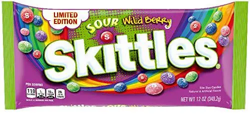 SKITTLES SOUR WILD BERRY 51G/24CT (US)