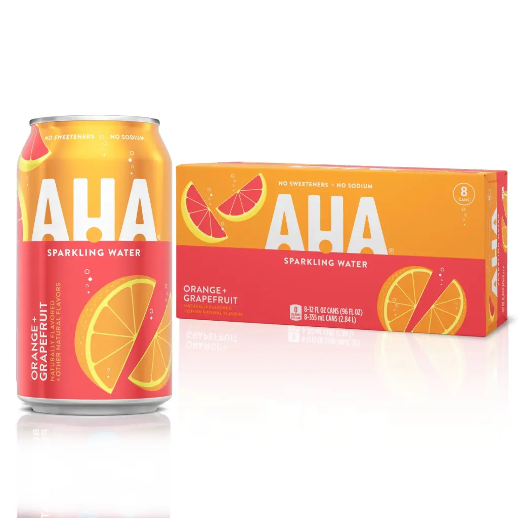 AHA ORANGE GRAPEFRUIT SPARKLING WATER 355ML/12CT 