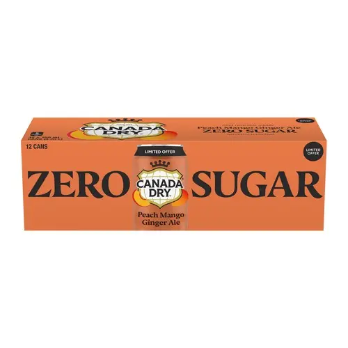 CANADA DRY PEACH MANGO ZERO CANS 355ML/12CT