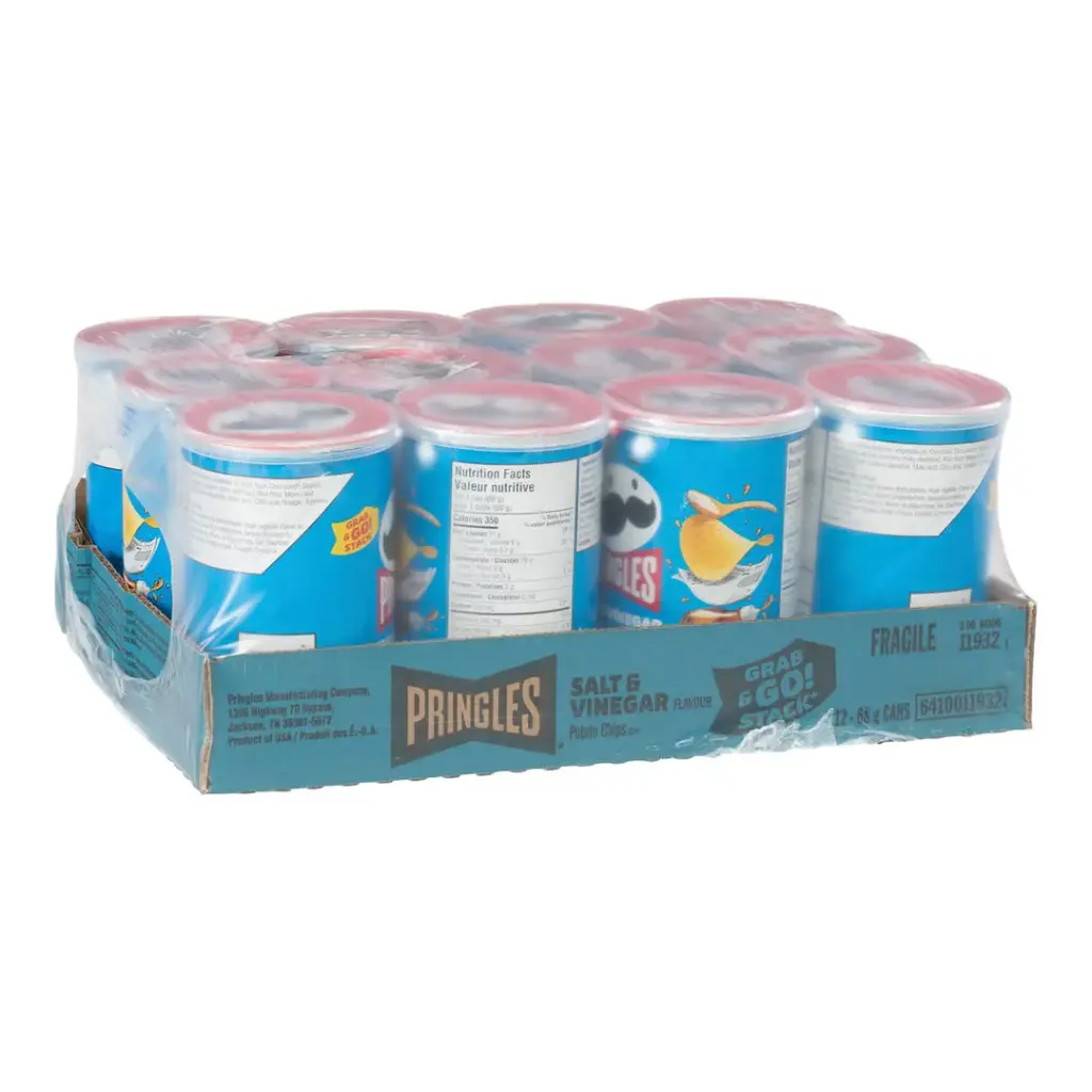 PRINGLES SALT & VINEGAR 68G/12CT