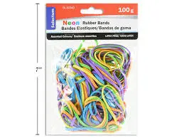 ASSTD NEON ELASTIC RUBBER BAND #32