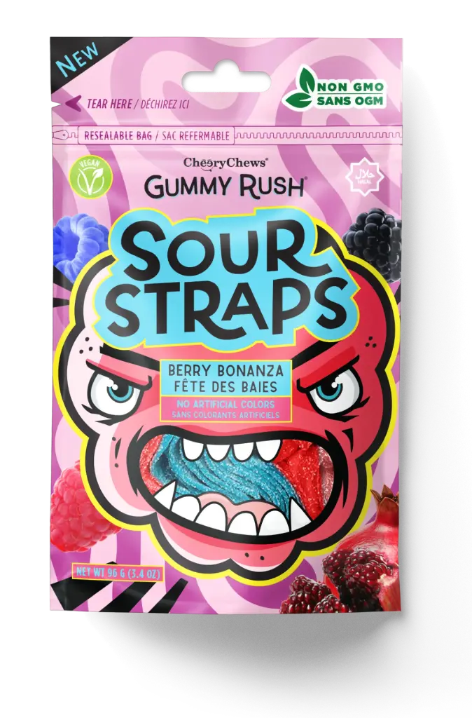 GUMMY RUSH BERRY BONANZA SOUR BELTS 96G