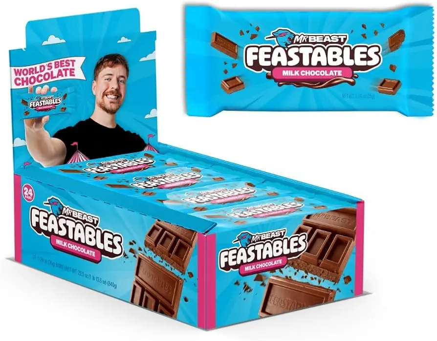 MR BEAST FEASTABLES MILK CHOCOLATE 4 CUPS 24CT (US)