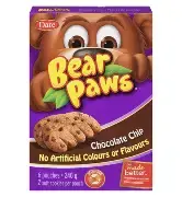 DARE BEAR PAWS CHOCOLATE CHIP 240G/6CT