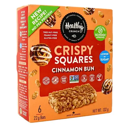 HEALTHY CRUNCH CRISPY SQUARES CINNAMON BUN132G