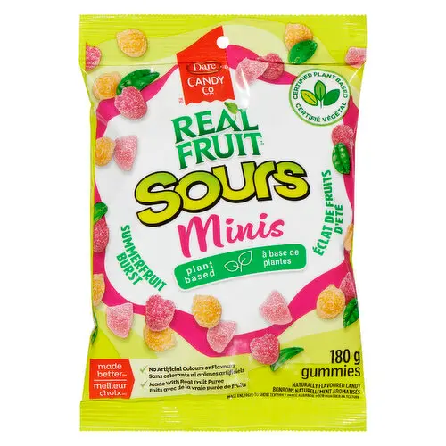 DARE REALFRUIT MINI SOURS SUMMERFRUIT BURST 180G