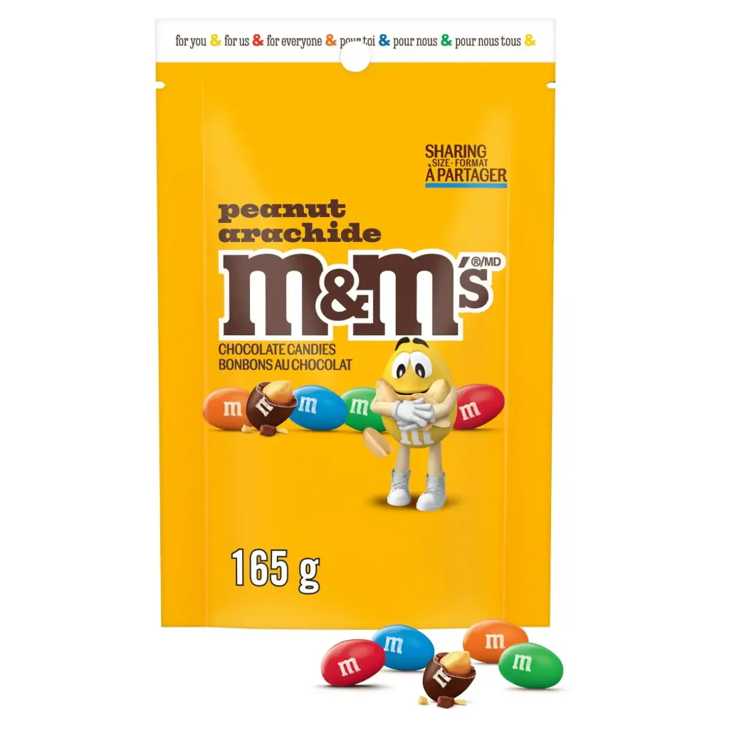 M&M PEANUT BAG 165G