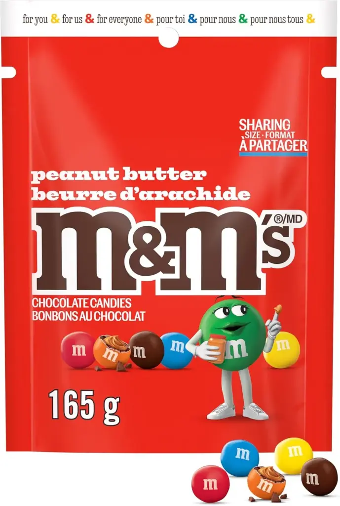 M&M PEANUT BUTTER PEG BAG 165G