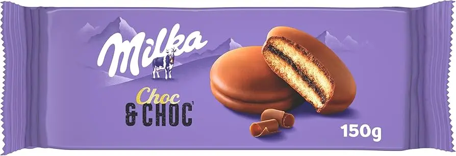 MILKA CHOC & CHOC COOKIES 150G