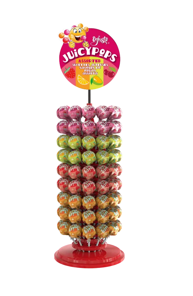OGUSTO JUICY LOLLIPOP STAND 108CT