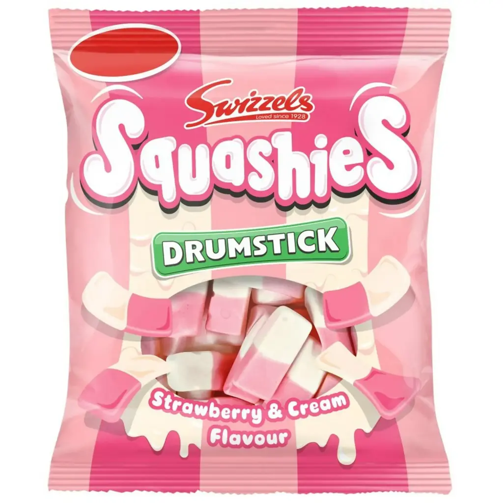 SWIZZLES SQUASHIES STRAWBERRY & CREME 120G (UK)
