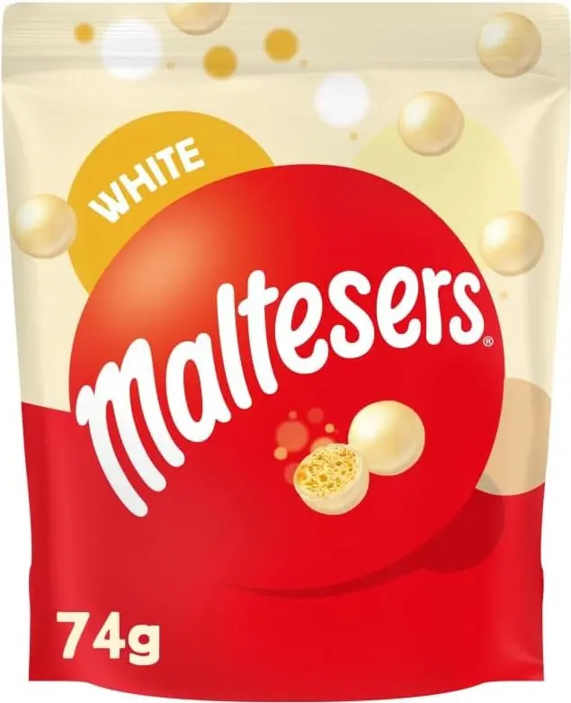 MALTESERS WHITE POUCH 74G (UK)