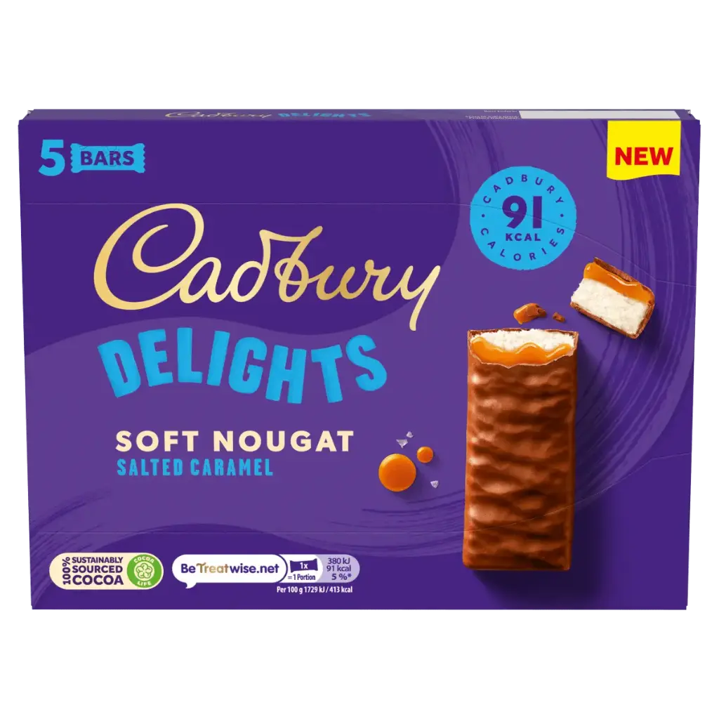 CADBURY DELIGHTS SALTED CARAMEL 110G/5CT (UK)
