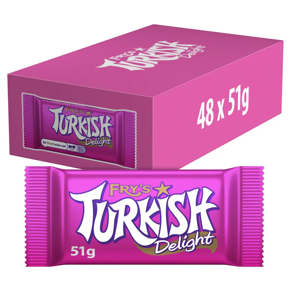 FRY'S TURKISH DELIGHT BARS 51G/48CT (UK)