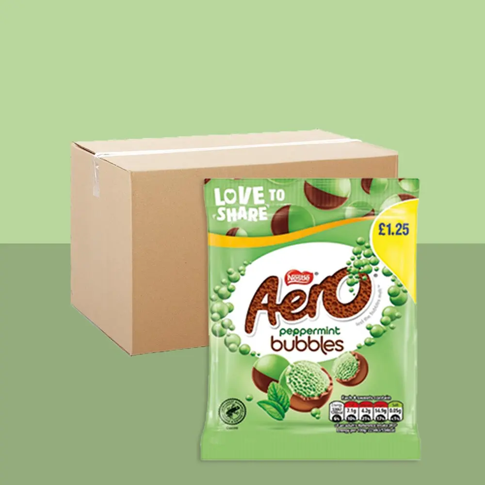 AERO PEPPERMINT BUBBLES BAG 80G (UK)