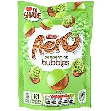 AERO PEPPERMINT BUBBLES POUCH 92G (UK) 