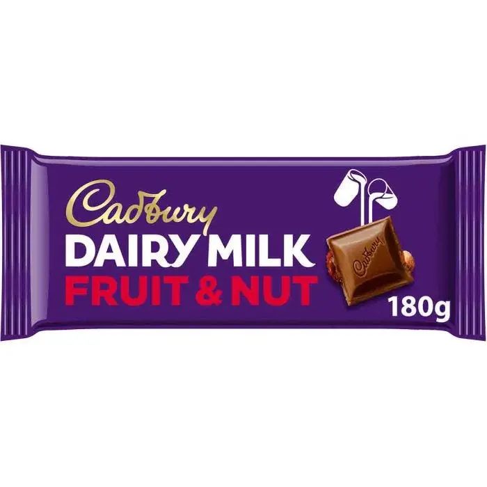 CADBURY FRUIT & NUT KING SIZE 180G (UK)