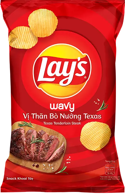 LAY'S WAVY TEXAS TENDERLOIN STEAK 90G (VIETNAM)