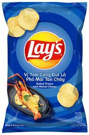 LAY'S BAKED PRAWN WITH MELTED CHEESE 54G (VIETNAM)