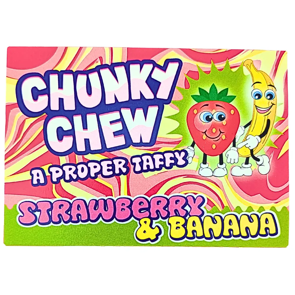 CHUNKY CHEW STRAWBERRY & BANANA CANDY 100G (UK)