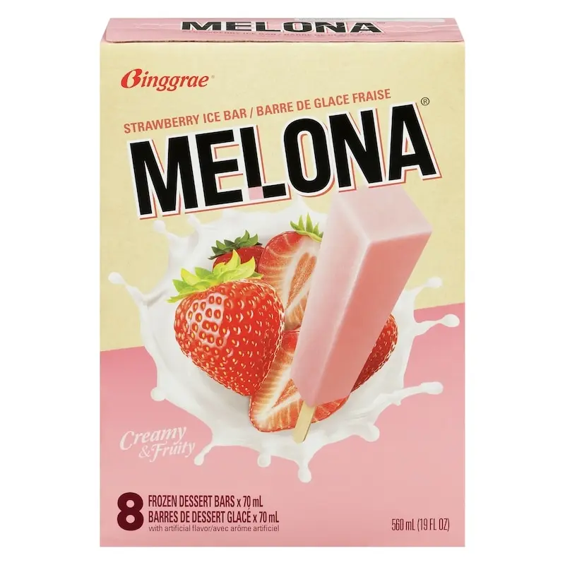 MELONA STRAWBERRY ICE BAR 8PK