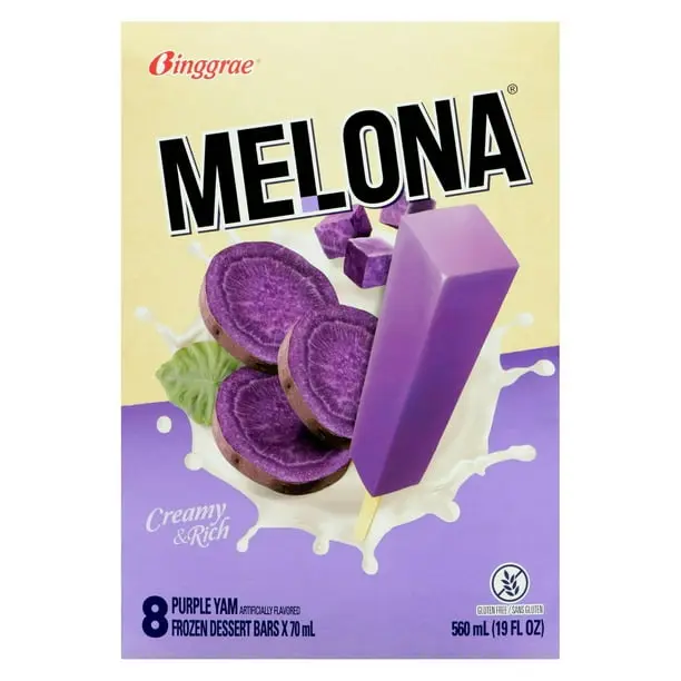 MELONA PURPLE YAM TARO ICE BAR 8PK