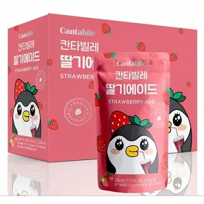 CANTABILE STRAWBERRY POUCH DRINK 230ML/10CT 