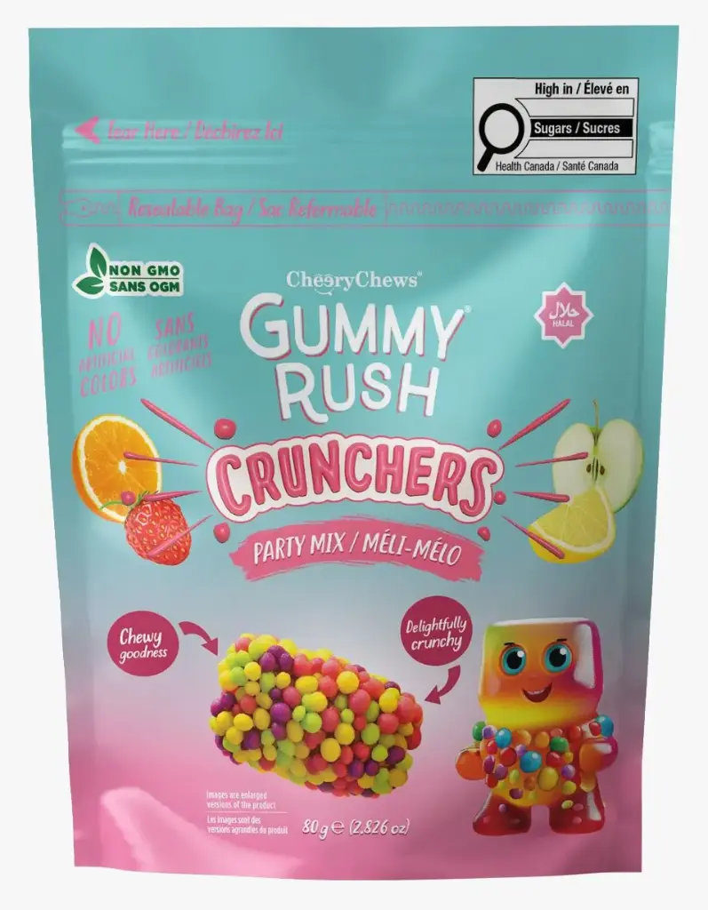 GUMMY RUSH CRUNCHERS PARTY MIX 80G