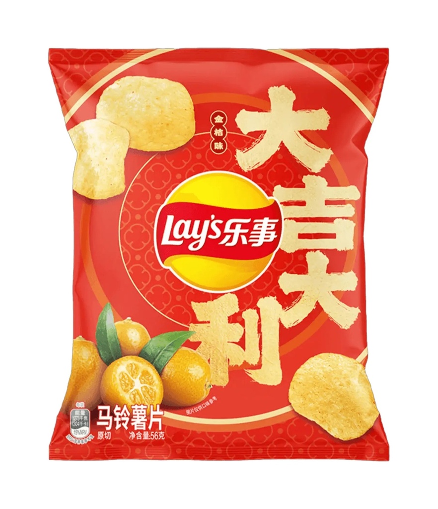 LAY'S KUMQUAT FLAVORED CHIPS 56G
