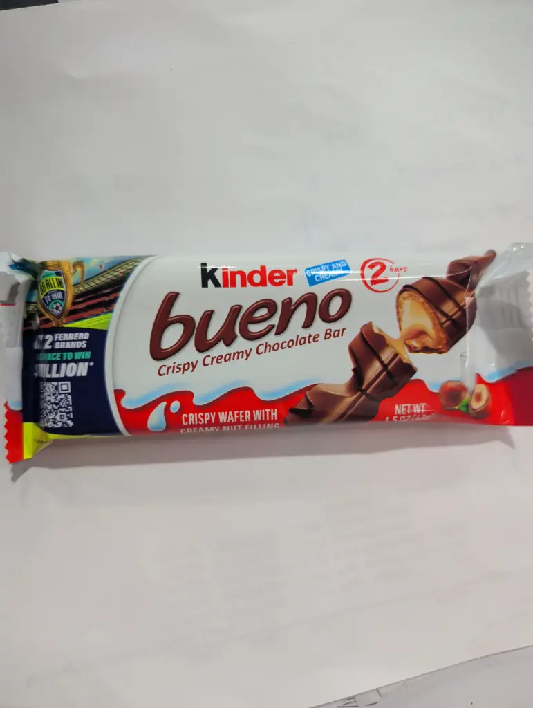KINDER BUENO CRISPY CREAMY CHOCOLATE BAR 43G/20CT (US)