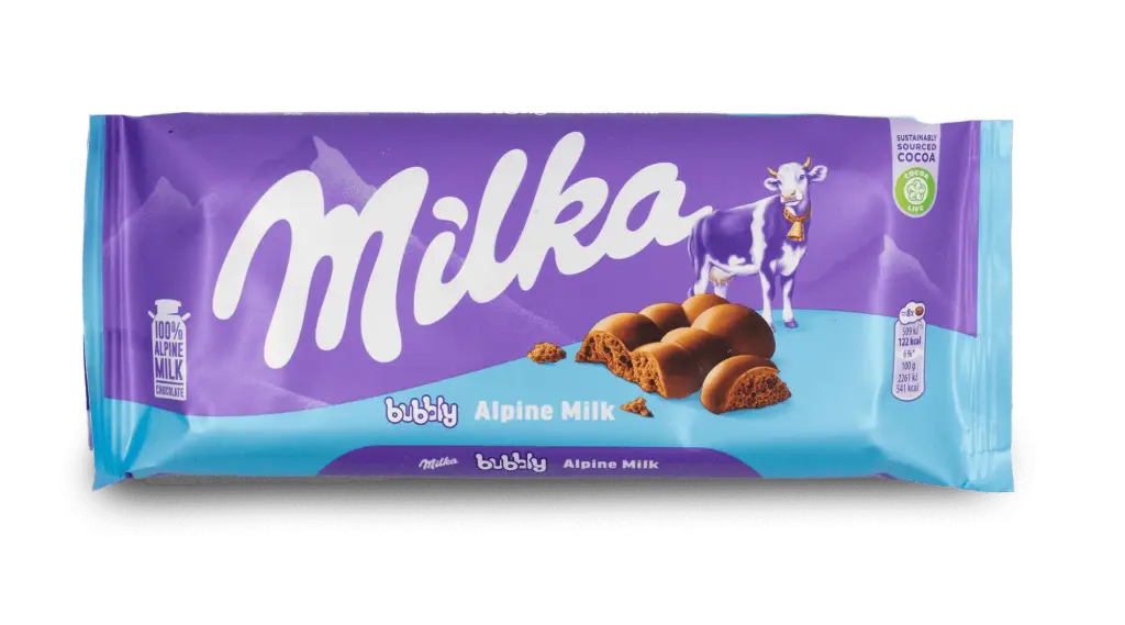 MILKA BUBBLY ALPINE MILK 100G