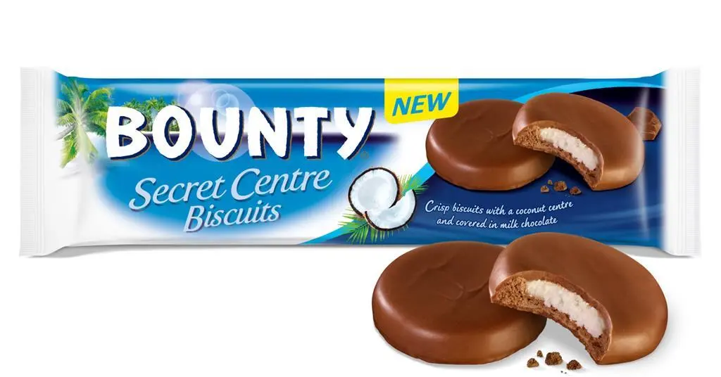 BOUNTY SECRET CENTRE BISCUITS 132G (UK)