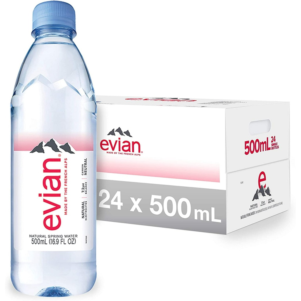 EVIAN SPRING WATER 500ML/24CT 