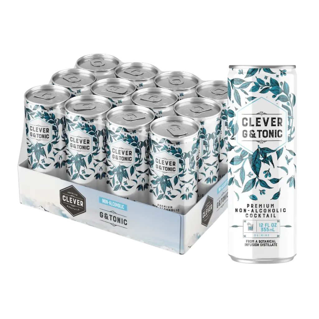 CLEVER MOCKTAILS- GIN & TONIC 12CT/355ML