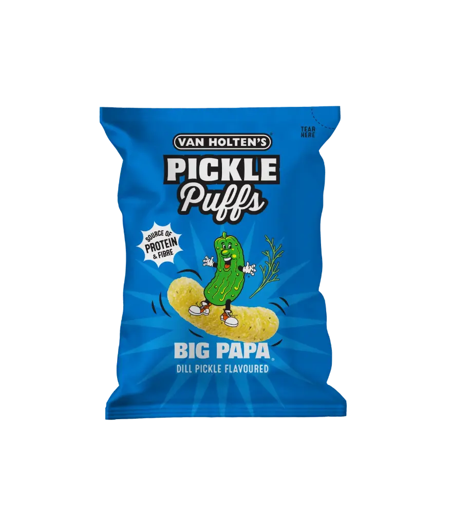 VAN HOLTEN'S BIG PAPA PICKLE PUFFED SNACK 90G ( US)  