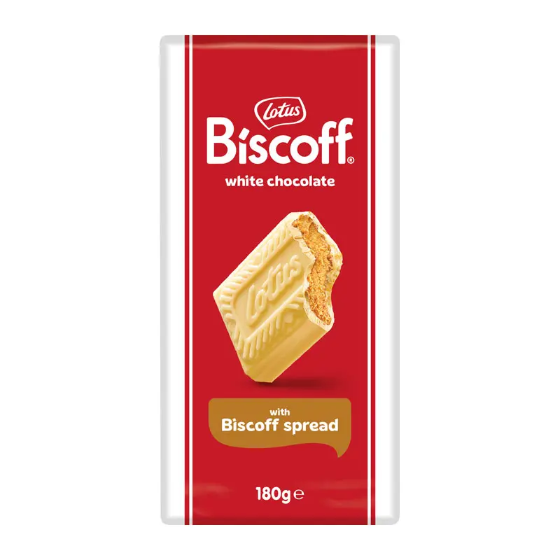 BISCOFF WHITE CHOCOLATE WITH BISCOFF SPREAD 180G 