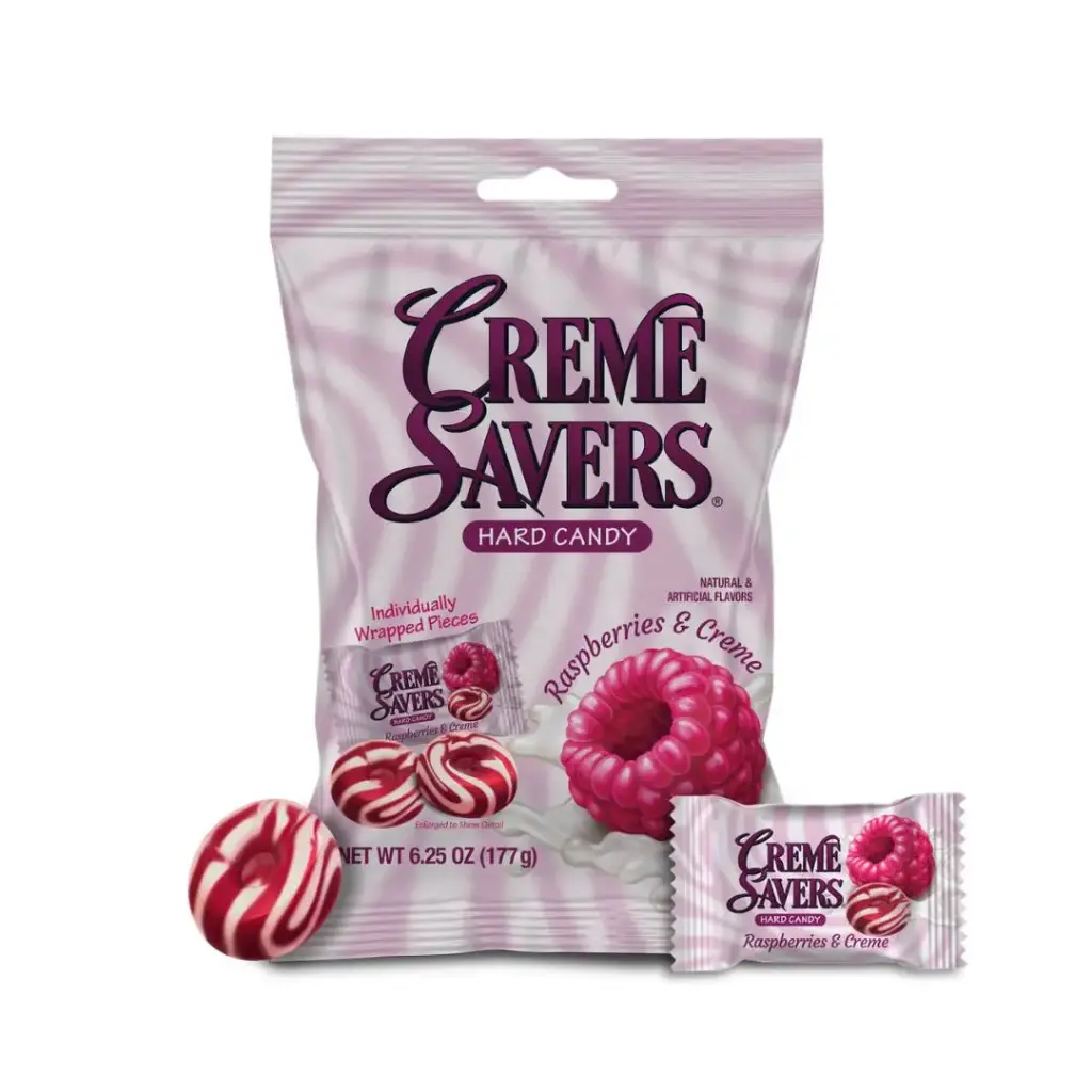 CREME SAVERS RASPBERRIES & CREME 85G