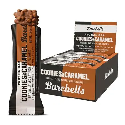 BAREBELLS PROTEIN BAR BISCUITS & CARAMEL 55GX12CT     