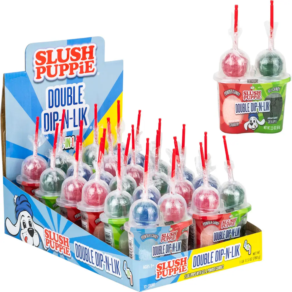 SLUSH PUPPIE DOUBLE DIP-N-LIK. 12CT